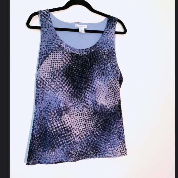 Liz Claiborne Tops - Liz Claiborne Sleeveless Blue Top Size XL